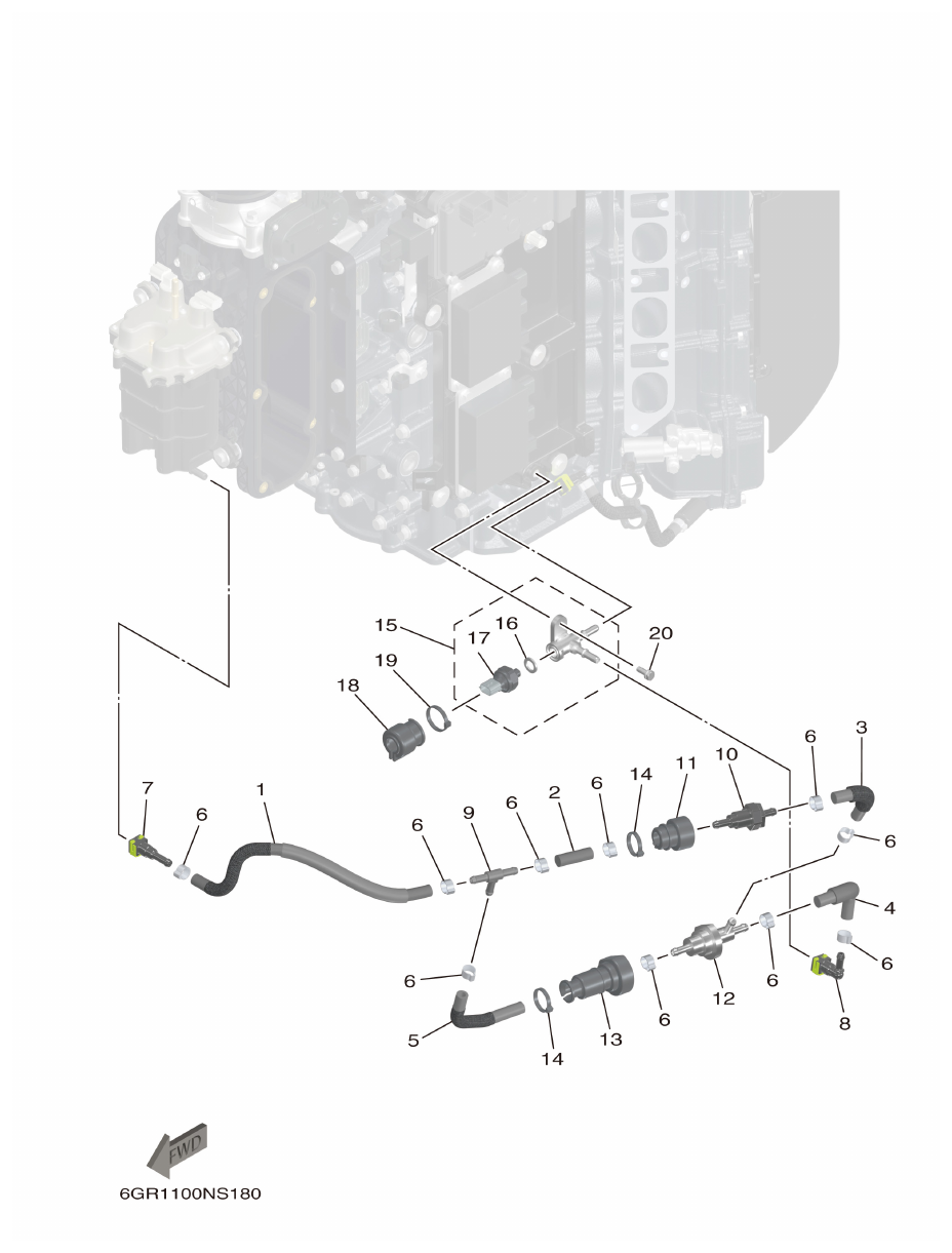 Yamaha XF425NSA2, XF425NSA7 FUEL 2 parts diagram